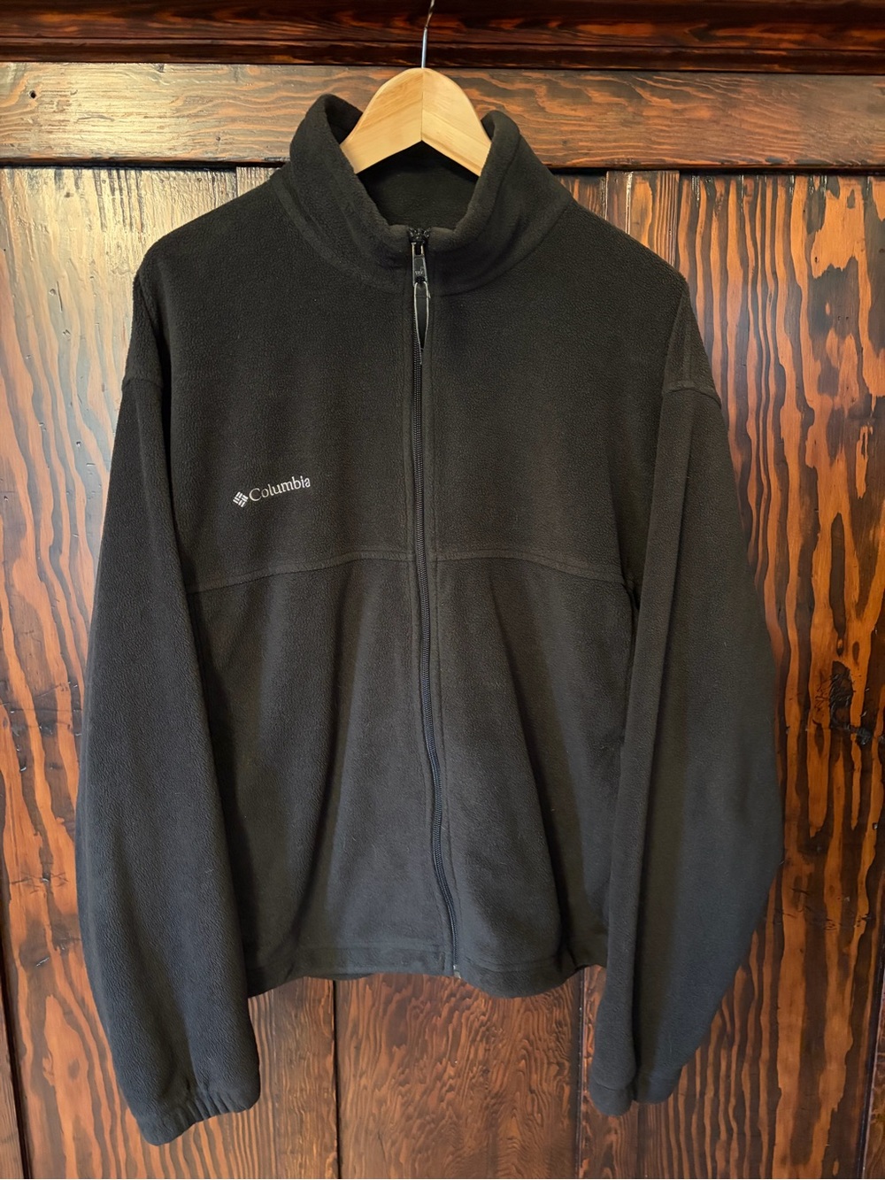 Columbia Black Fleece Jacket with White Logo